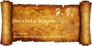 Herzfeld Vivien névjegykártya